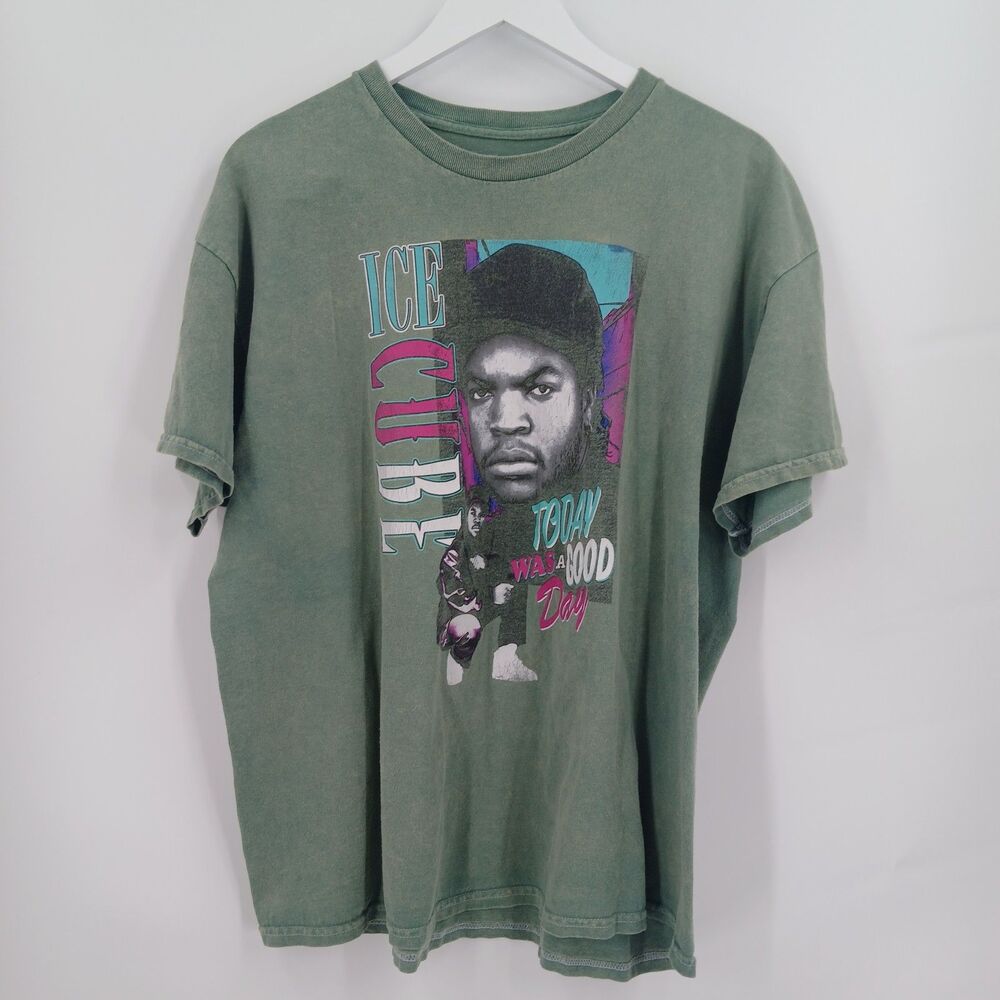 Ice Cube Men's Graphic Print Short Sleeve T-Shirt size XL today was a good day